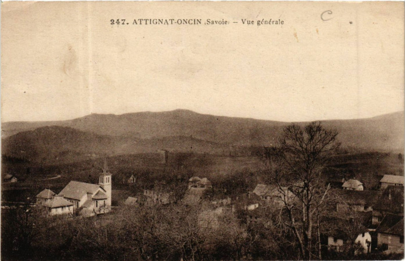 Carte postale ancienne Attegnat-Oncin - Vue générale