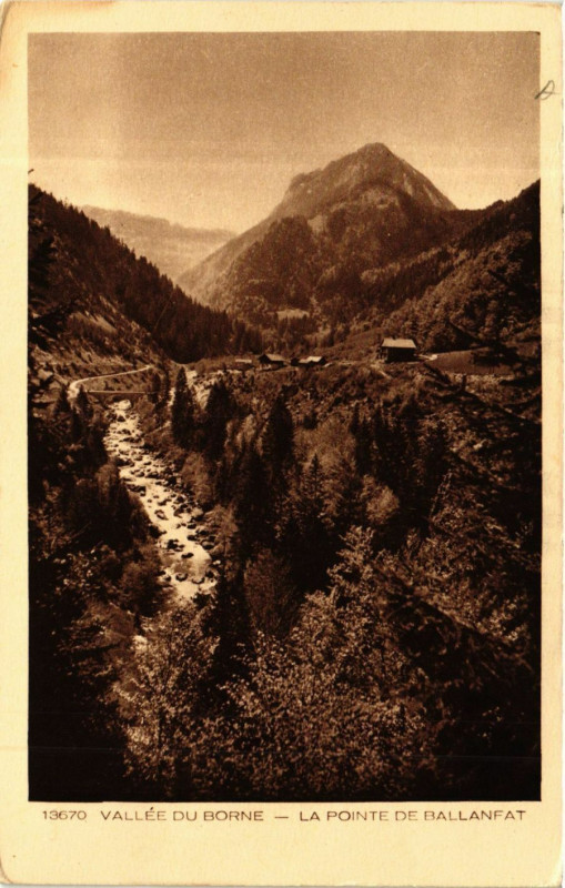 Carte postale ancienne Vallée du Borne - La Pointe de Ballanfat