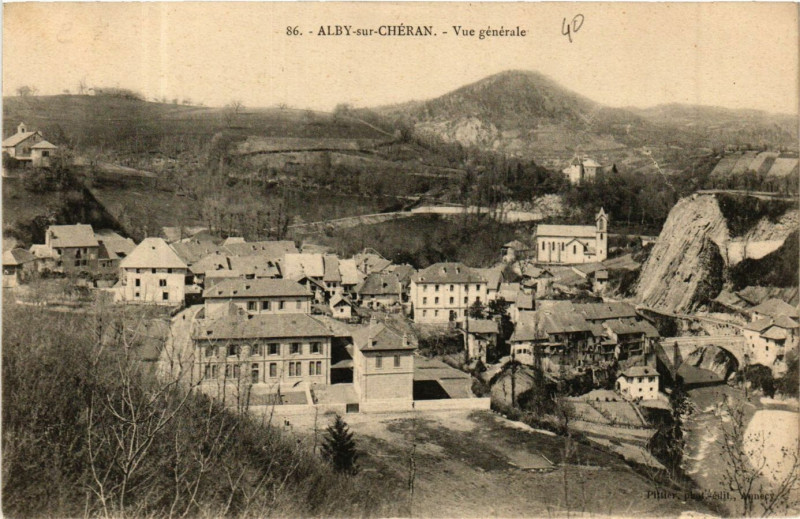 Carte postale ancienne Alby-sur-Chéran - Vue générale