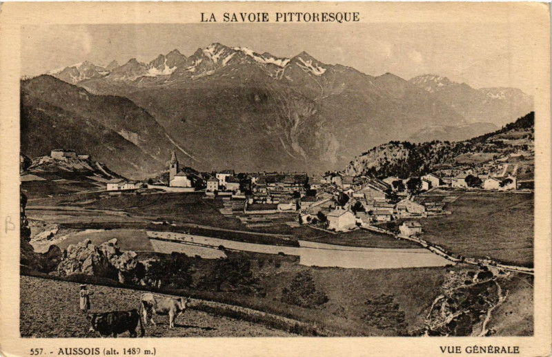 Carte postale ancienne Aussois (al 1480 m) - Vue générale à Aussois