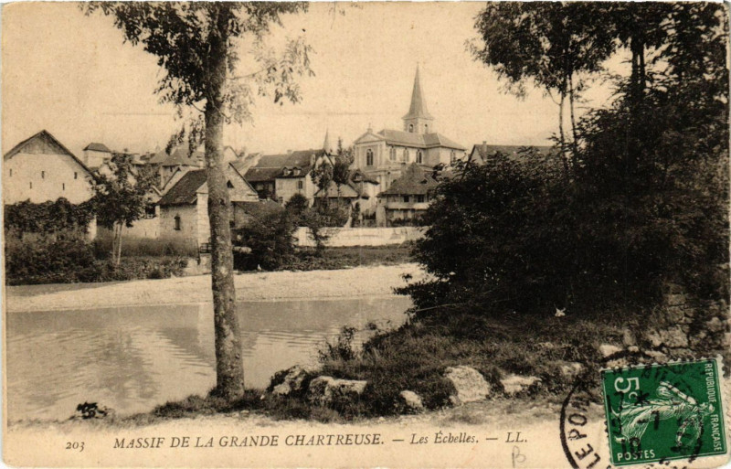 Carte postale ancienne Massif de la Grande Chartreuse - Les Echelles aux Échelles