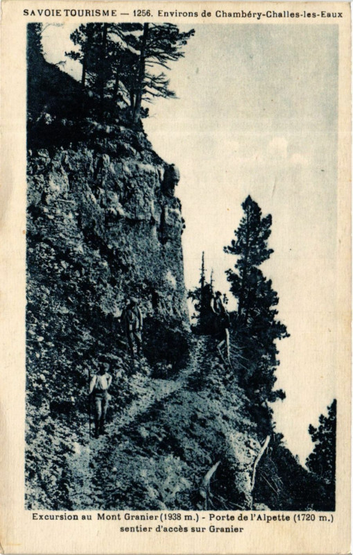 Carte postale ancienne Env. de Chambery-Challes-les-Eaux - Excursion à Challes-les-Eaux