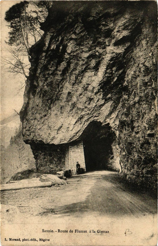 Carte postale ancienne Route de Flumes a la Giettaz à La Giettaz