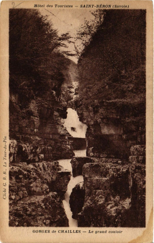 Carte postale ancienne Hotel des Touristes - Saint-Béron - Gorges de Chailles .. à Saint-Béron