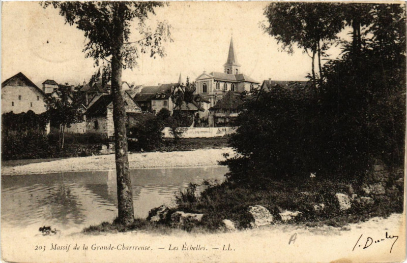 Carte postale ancienne Massif de la Grande-Chartreuse - Les Echelles aux Échelles