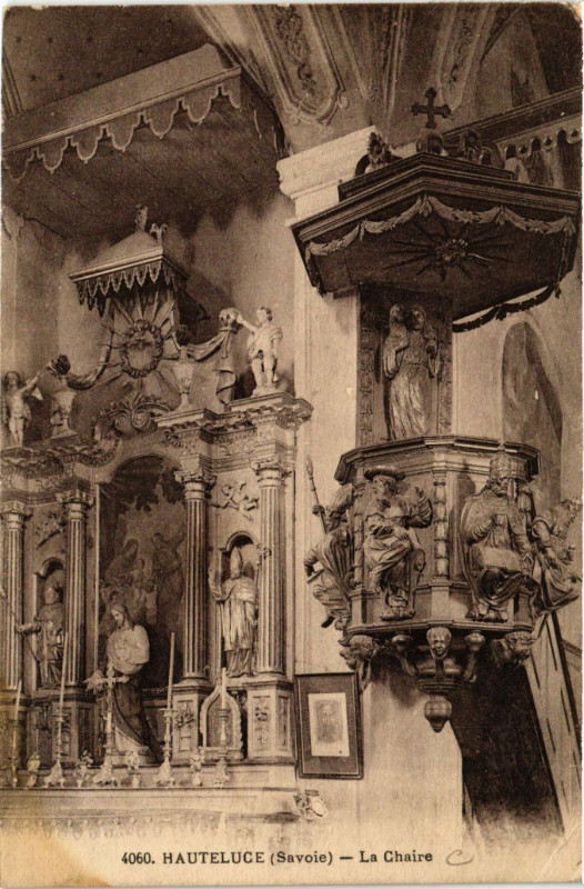 Carte postale ancienne Hauteluce - La Chaire à Hauteluce