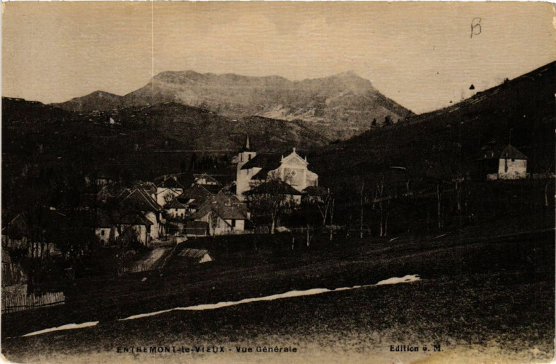 Carte postale ancienne Entremont-le-Vieux - Vue générale à Entremont-le-Vieux