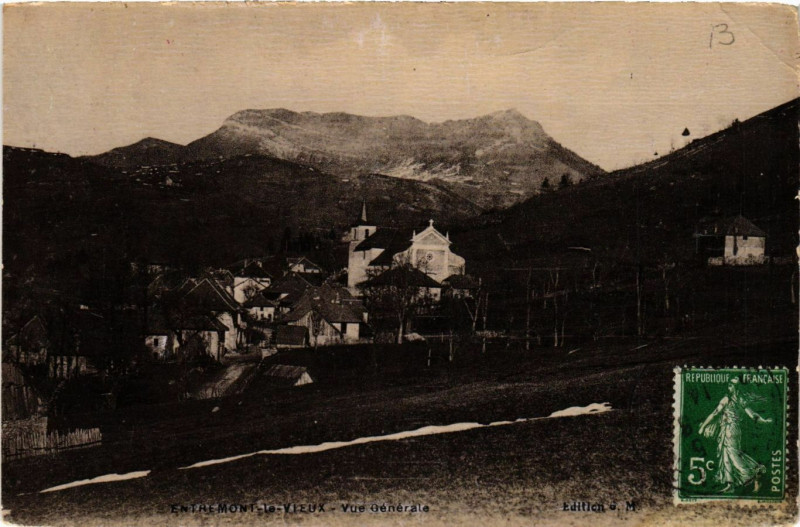 Carte postale ancienne Entremont-le-Vieux - Vue générale à Entremont-le-Vieux