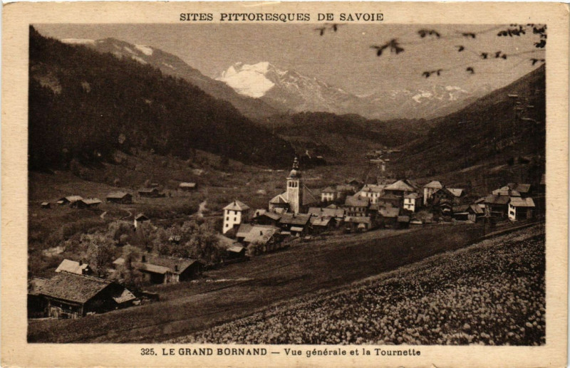 Carte postale ancienne Sites Pittoresques de Savoie - Le Grand Bornand - Vue générale .