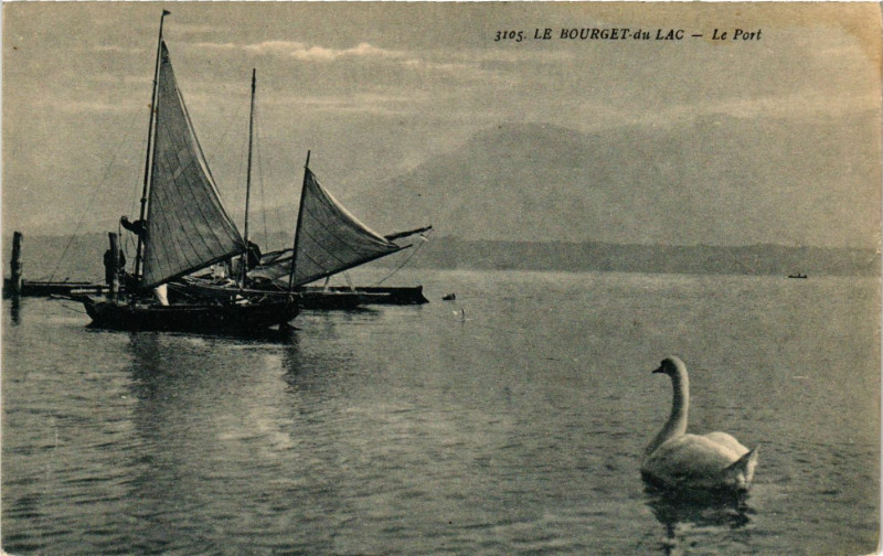 Carte postale ancienne Le Bourget-du-Lac - Le Port au Bourget-du-Lac