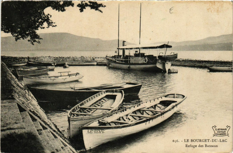 Carte postale ancienne Le Bourget-du-Lac - Refuge des Bateaux au Bourget-du-Lac