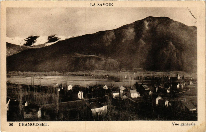 Carte postale ancienne Chamousset - Vue générale à Chamousset