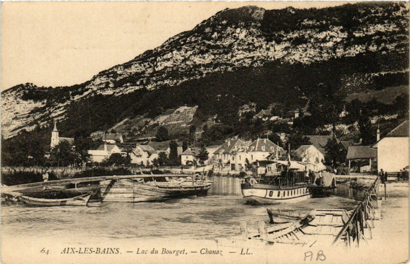 Carte postale ancienne Aix-les-Bains - Lac du Bourget - Chanaz à Aix-les-Bains