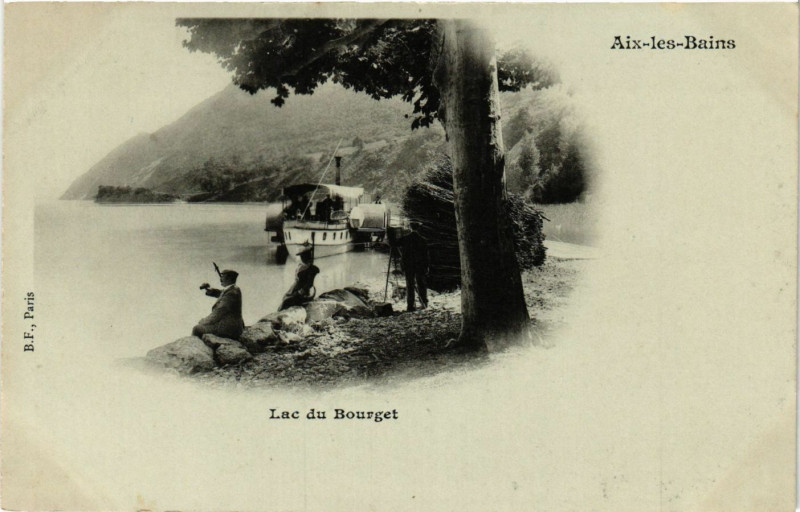 Carte postale ancienne Aix-les-Bains - Lac du Bourget à Aix-les-Bains