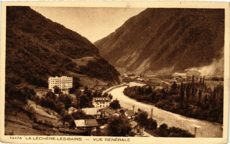 Carte postale ancienne La Lechere-les-Bains - Vue générale à La Léchère