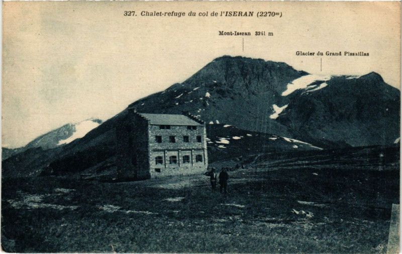 Carte postale ancienne Chalet-refuge du col de Piseran (2270 m)