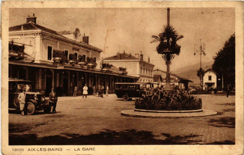 Carte postale ancienne Aix-les-Bains La Gare à Aix-les-Bains