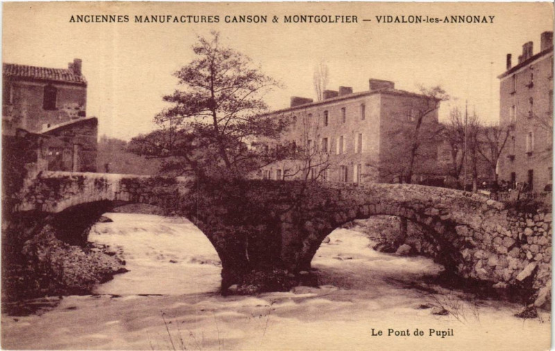 Carte postale ancienne Vidalon-les-Annonay Le Pont de Pupil à Annonay