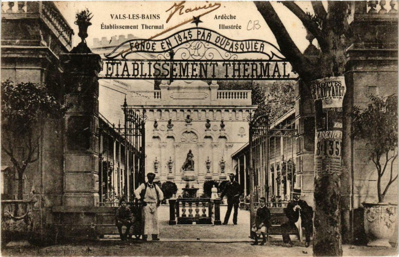 Carte postale ancienne Vals-les-Bains Etabl. Thermal à Vals-les-Bains