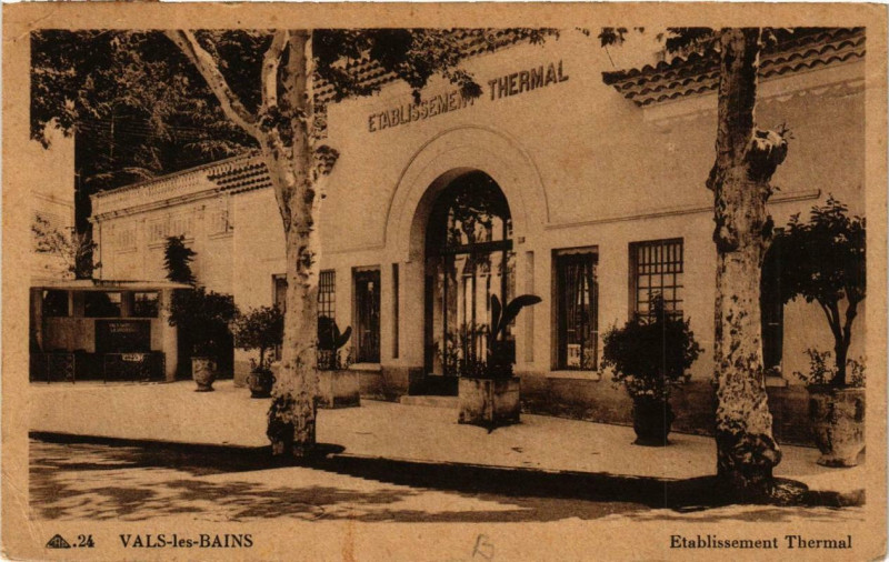 Carte postale ancienne Vals-les-Bains Etabl. Thermal à Vals-les-Bains