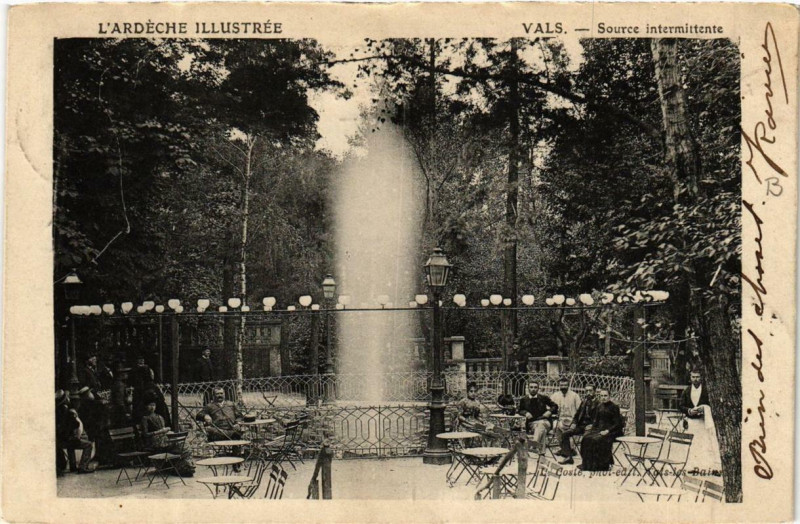Carte postale ancienne Vals Source Intermittente
