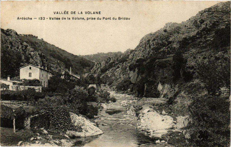 Carte postale ancienne Vallée de la Volane. Vallée de la Volane