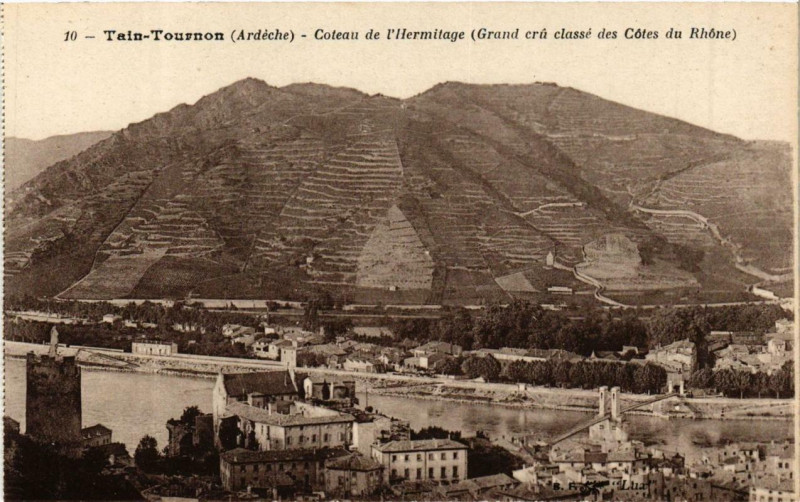 Carte postale ancienne Tournon Coteau de l'Hermitage