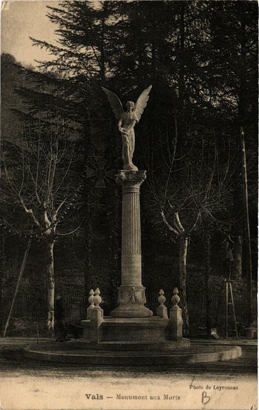 Carte postale ancienne Vals Monument aux Morts