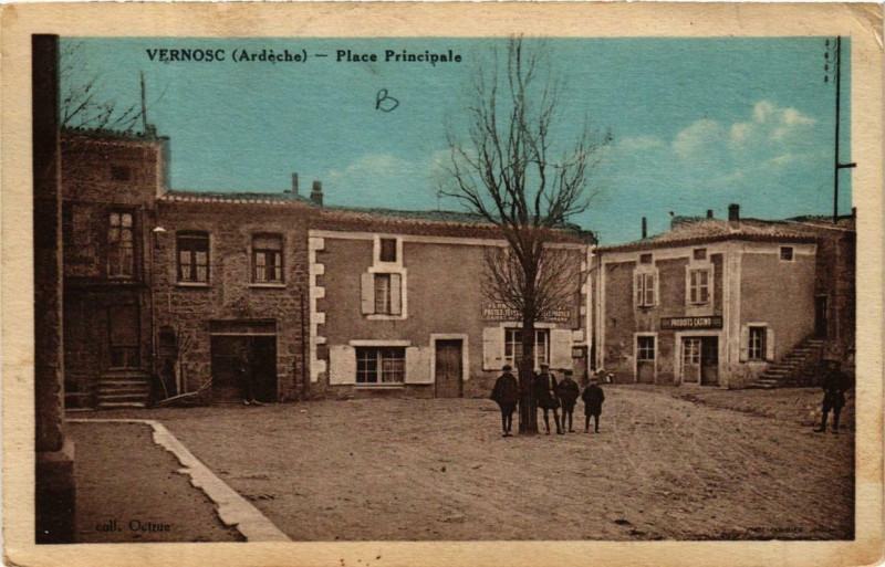 Carte postale ancienne Vernosc. Place Principale
