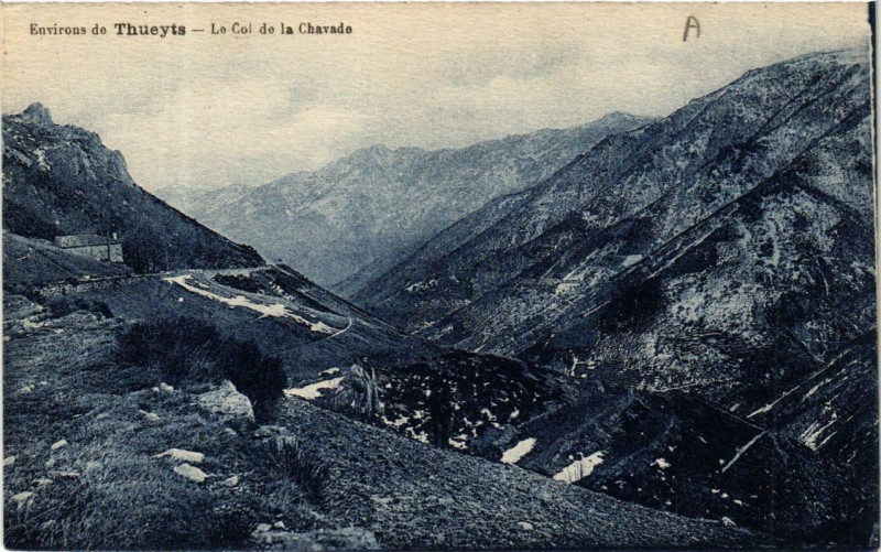 Carte postale ancienne Env. de Thueyts Le Col de la Chavade à Thueyts