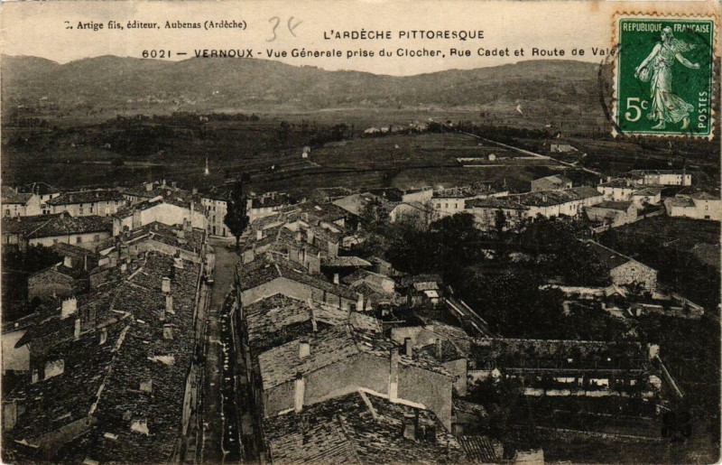 Carte postale ancienne Vernoux Vue générale