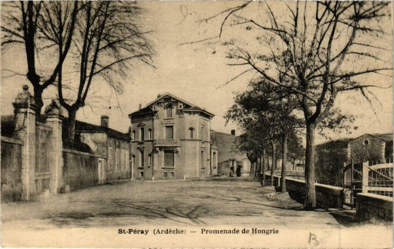 Carte postale ancienne Saint-Peray Promenade de Hongrie à Saint-Péray