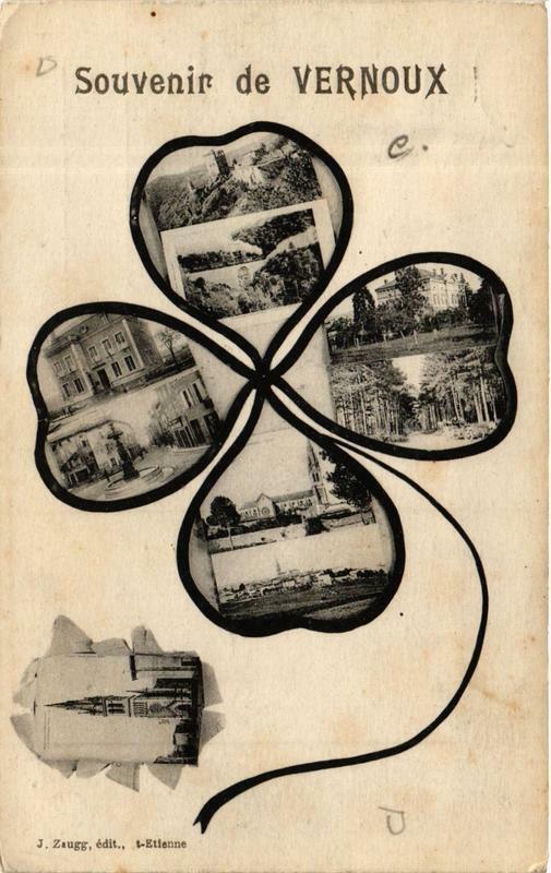 Carte postale ancienne Vernoux Souvenir