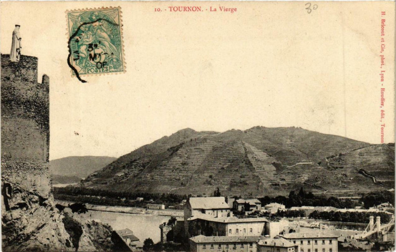 Carte postale ancienne Tournon La Vierge
