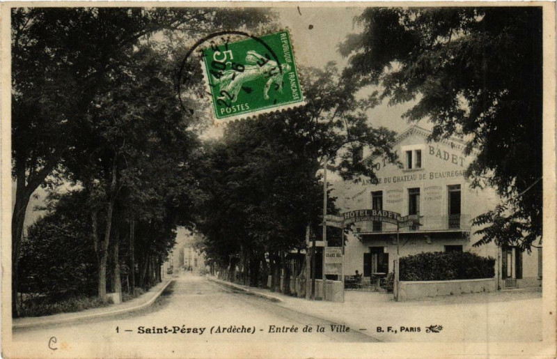 Carte postale ancienne Saint-Peray Entrée de la Ville à Saint-Péray