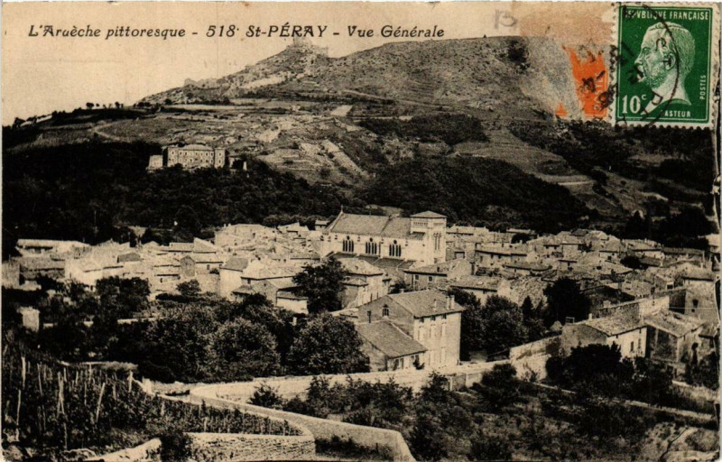 Carte postale ancienne Saint-Peray Vue générale à Saint-Péray
