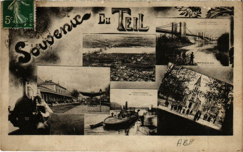 Carte postale ancienne Le Teil Souvenir au Teil