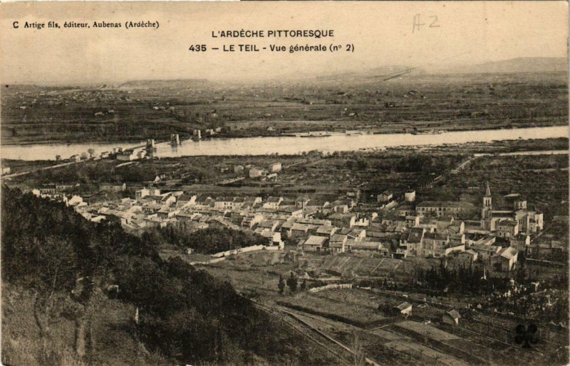 Carte postale ancienne Le Teil Vue générale au Teil