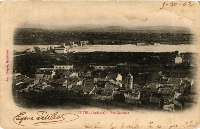 Carte postale ancienne Le Teil Vue générale au Teil