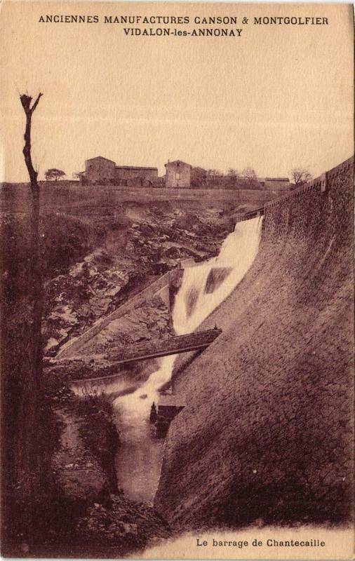 Carte postale ancienne Vidalon-les-Annonay La barrage de Chantecaille à Annonay