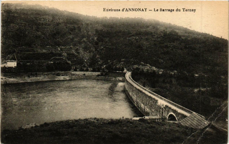 Carte postale ancienne Env. de Annonay Le Barrage du Ternay à Annonay