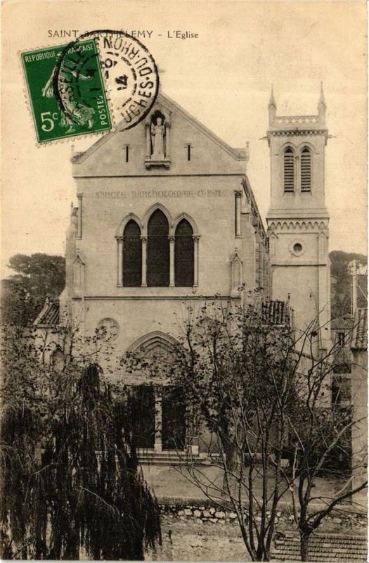 Carte postale ancienne Saint-Barthelemy. L'Eglise
