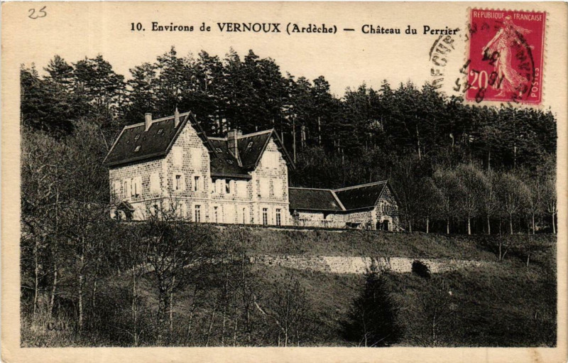 Carte postale ancienne Env. de Vernoux Chateau du Perrier