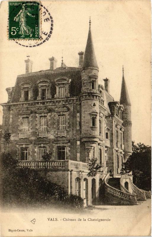 Carte postale ancienne Vals Chateau de la Chataigneraie