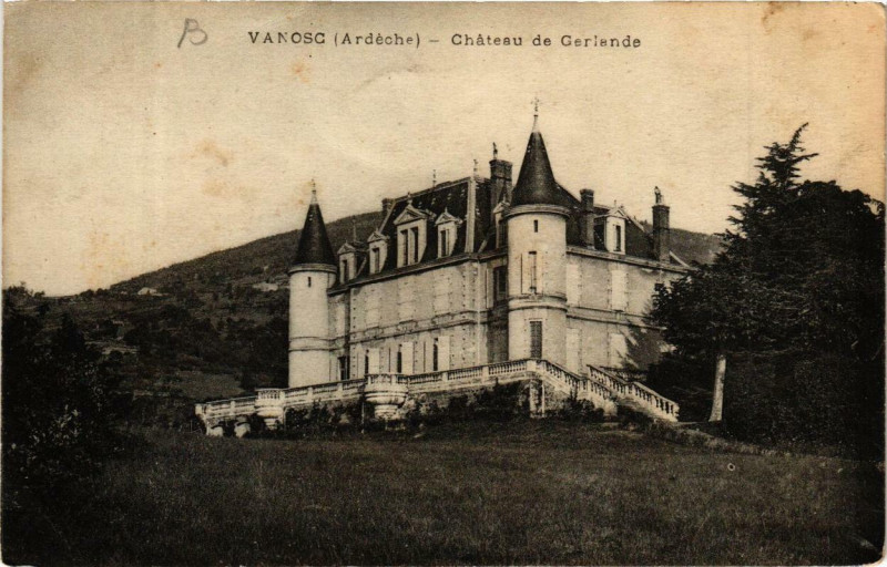 Carte postale ancienne Vanosc Chateau de Gerlande à Vanosc