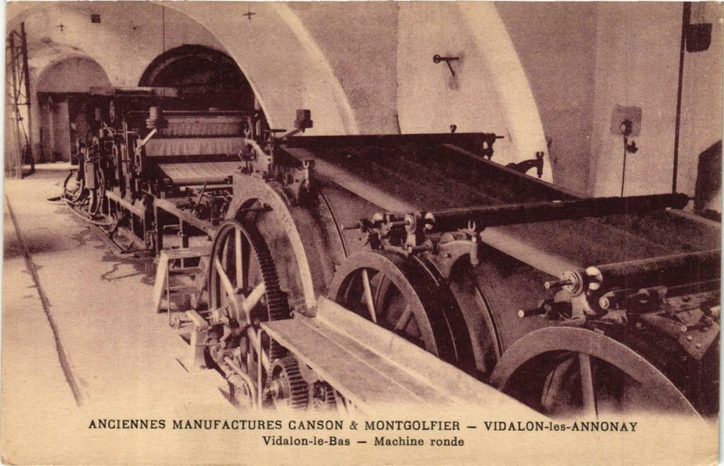 Carte postale ancienne Vidalon-les-Annonay Vidalon le Bas. Machine ronde à Annonay