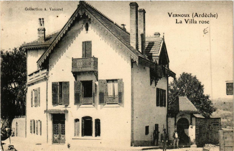 Carte postale ancienne Vernoux La Villa rose