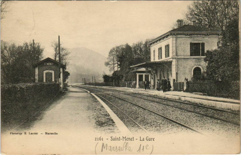 Carte postale ancienne Saint-Menet Marseille La Gare à Marseille