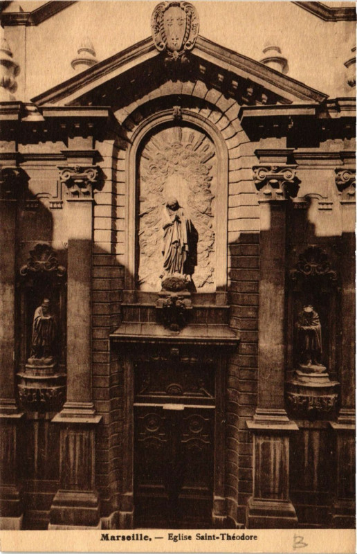 Carte postale ancienne Marseille Eglise Saint-Theodore à Marseille