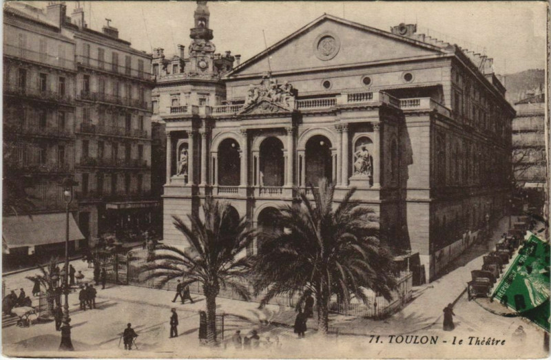 Carte postale ancienne Toulon Le Theatre France à Toulon